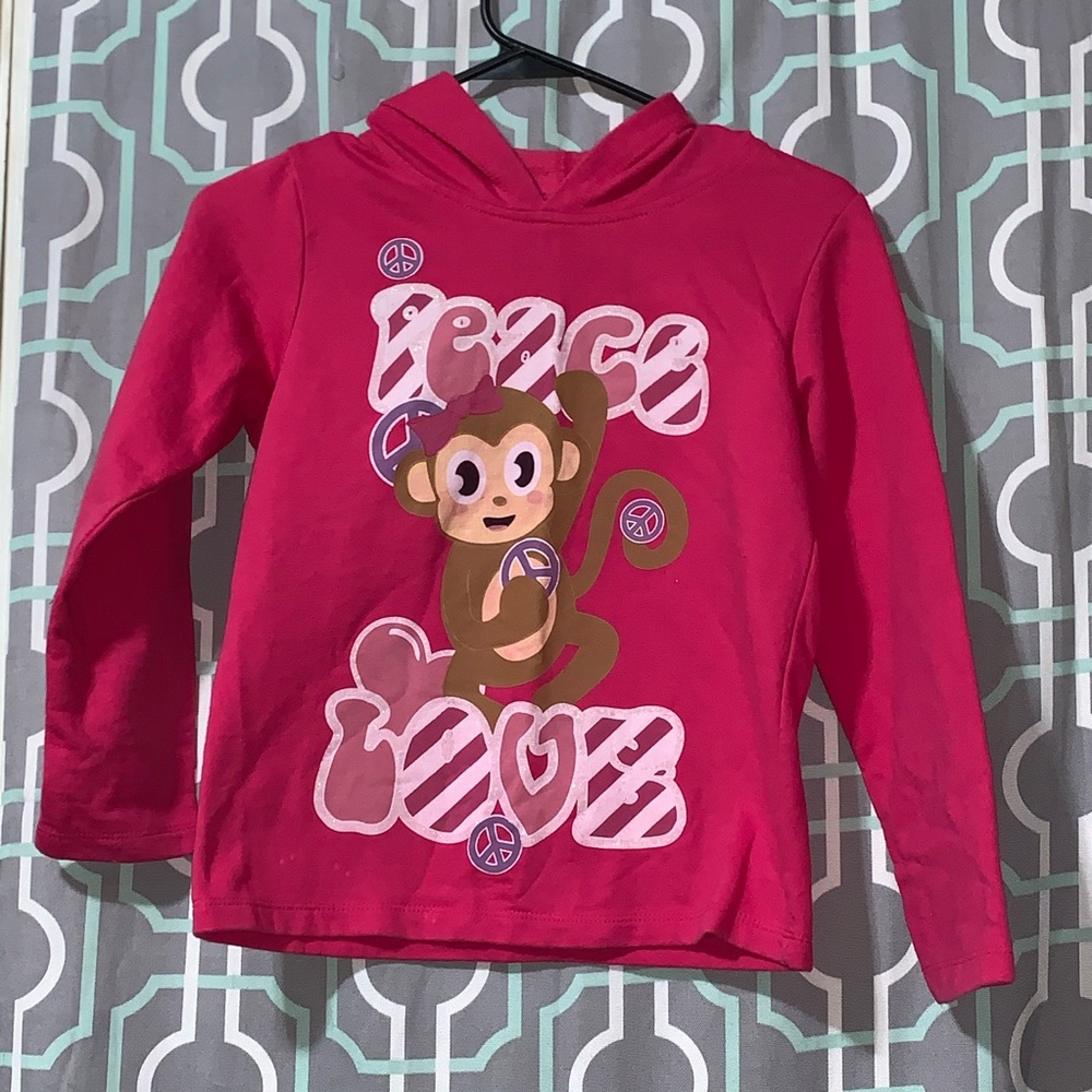 5/20 Girl’s Monkey 🐒 Love hoodie